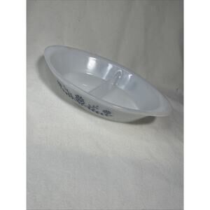 Vintage FireKing Blue Cornflower Serving Divided Dish